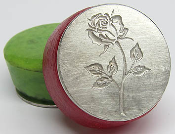Siegel mit Glasknauf 50mm Rose